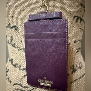 Kate Spade Purple ID lanyard